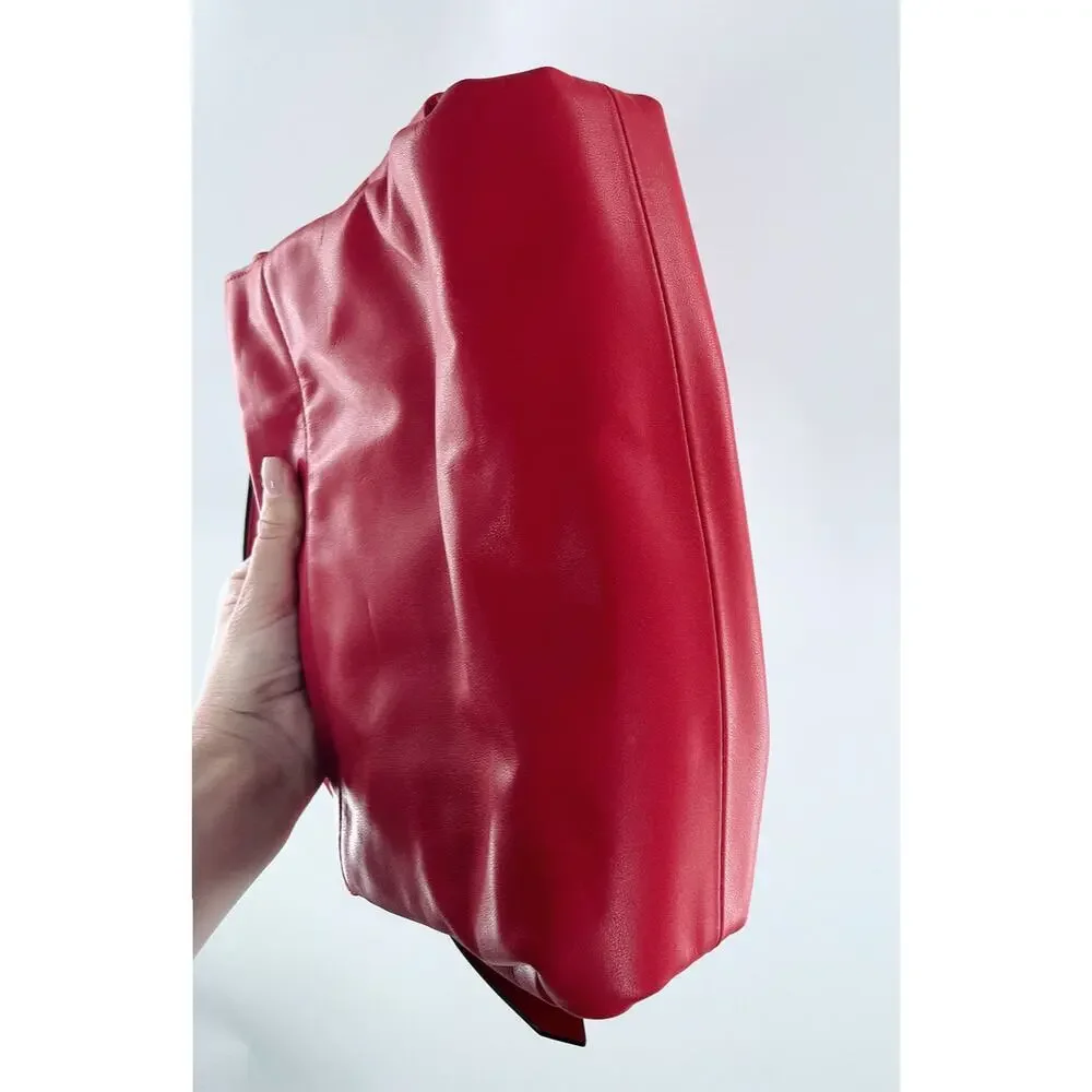 Givenchy Red Leather Shoulder Hand Bag Purse - Picture 5 of 10